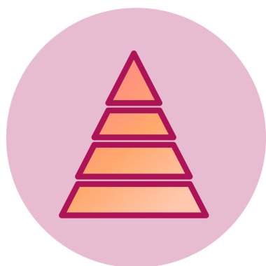 daire biçiminde piramit vektör simgesi