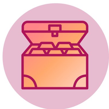 Madeni Para Sandığı simgesi, vektör illüstrasyonu