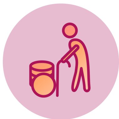 Emeklilik simgesi, vektör çizimi