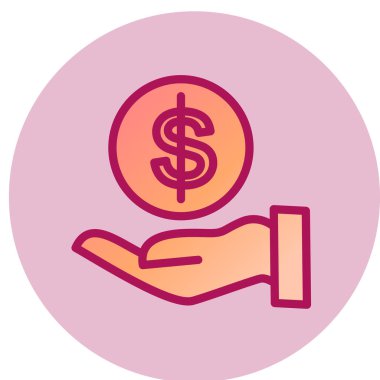 el ele para simgesi, vektör illüstrasyonu