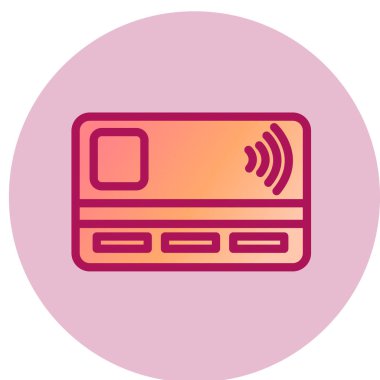 Kredi kartı ikonu. düz tasarım biçimi