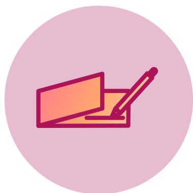 Çek Defteri simgesi, vektör illüstrasyonu