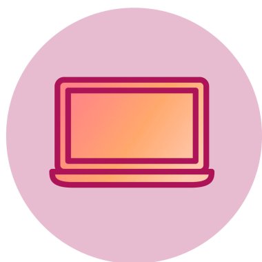 Dizüstü bilgisayar simgesi vektör çizimi