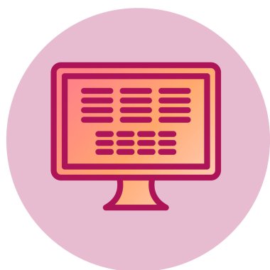 Satır simgesi, vektör illüstrasyonu