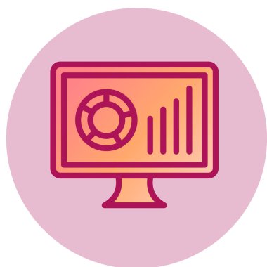 Gösterge paneli simgesi, vektör illüstrasyonu