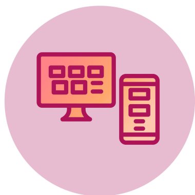 Ui Tasarım simgesi, vektör illüstrasyonu