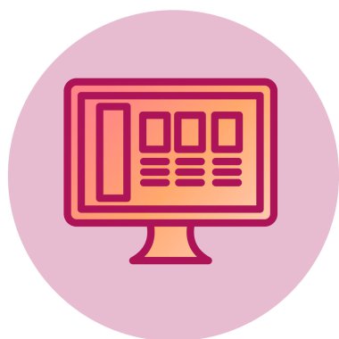 Web arayüzü simgesi, vektör illüstrasyonu