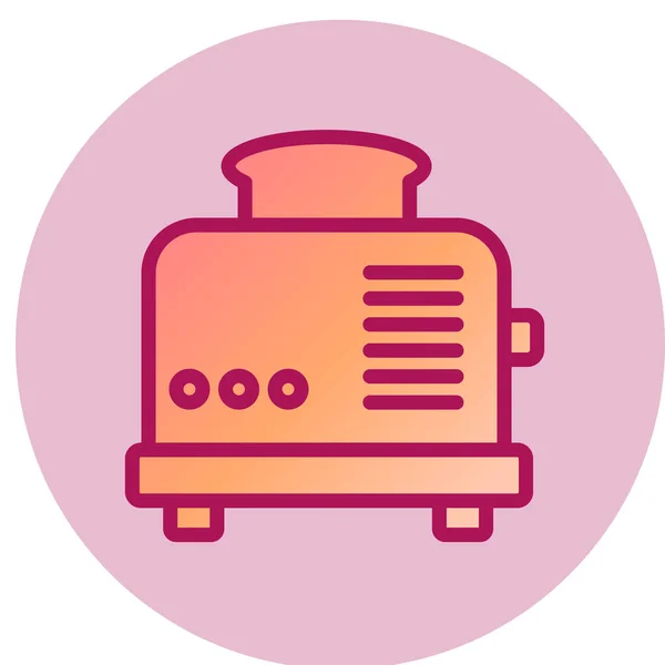 Vector Illustration Modern Icon Toaster — Stockvector
