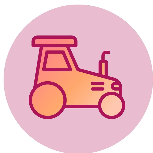 Traktor Web Ikone Vektorillustration — Stockvektor