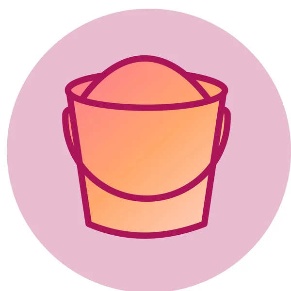 Pail Web Icon Vector Illustration — Archivo Imágenes Vectoriales