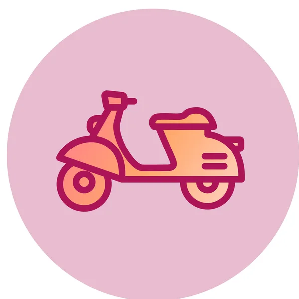 Electric Scooter Web Icon Vector Illustration — 图库矢量图片