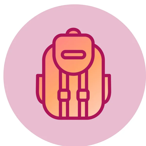 Bagpack Web Icon Vector Illustration — Διανυσματικό Αρχείο