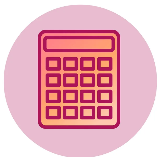 Calculator Web Icoon Vector Illustratie — Stockvector