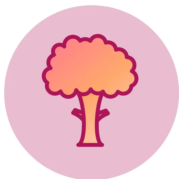 Δέντρο Απλό Εικονίδιο Εικονογράφηση Διάνυσμα — Διανυσματικό Αρχείο
