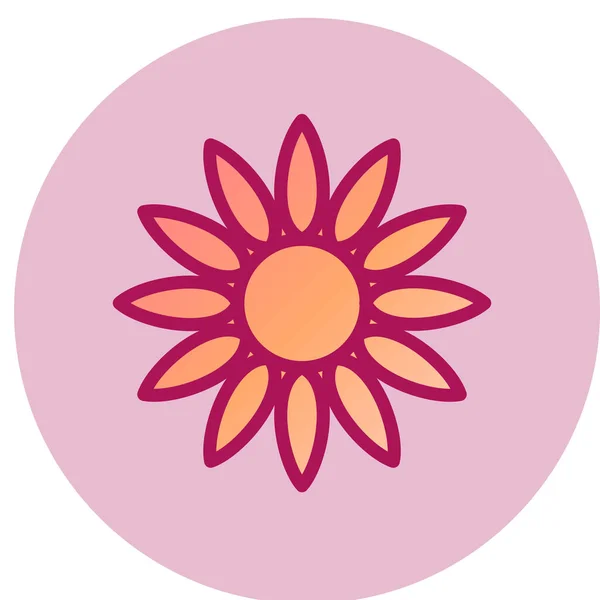 Sunflower Simple Icon Vector Illustration — Image vectorielle