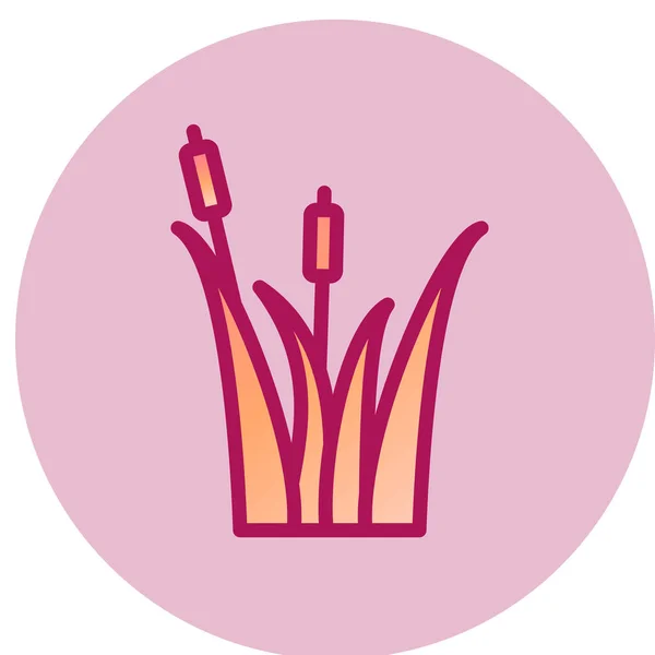 Reeds Simple Icon Vector Illustration — Διανυσματικό Αρχείο