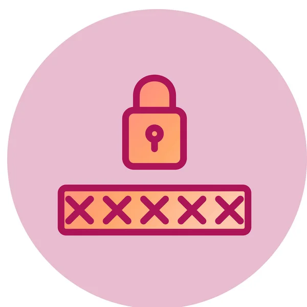 Security Pin Simple Icon Vector Illustration — Archivo Imágenes Vectoriales