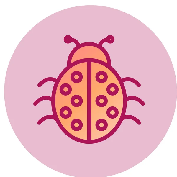 Ladybug Simple Icon Vector Illustration — Vector de stock
