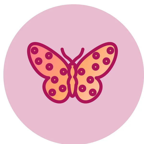 Butterfly Simple Icon Vector Illustration — Stock Vector