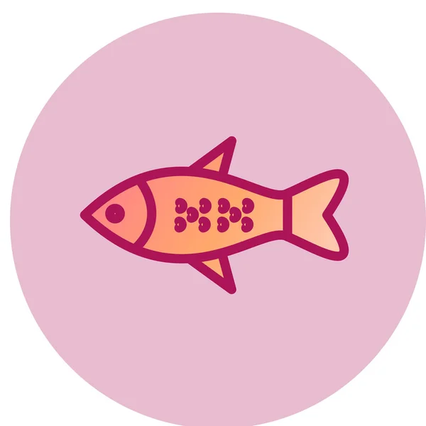 Fishs Simple Icon Vector Illustration — ストックベクタ