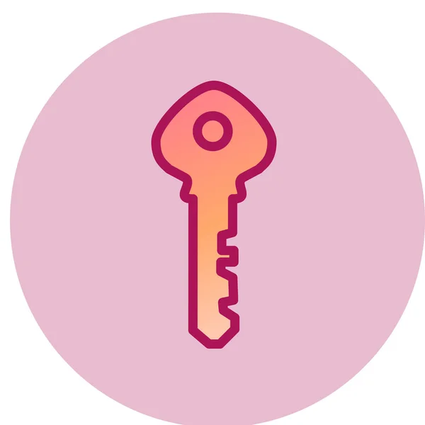 Key Simple Icon Vector Illustration — Stock Vector