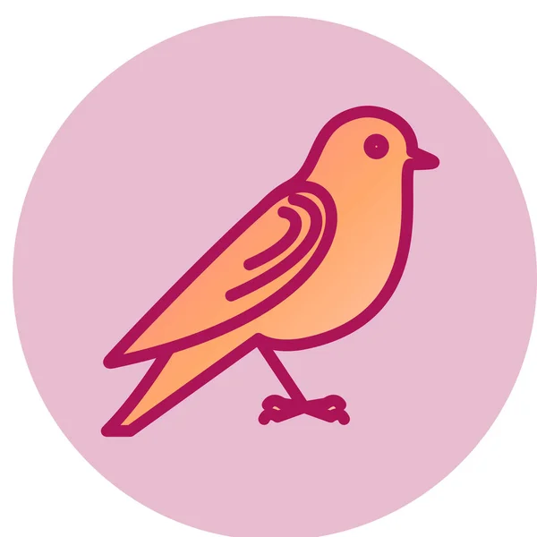 Ptak Proste Ikona Ilustracji Wektorowych — Wektor stockowy