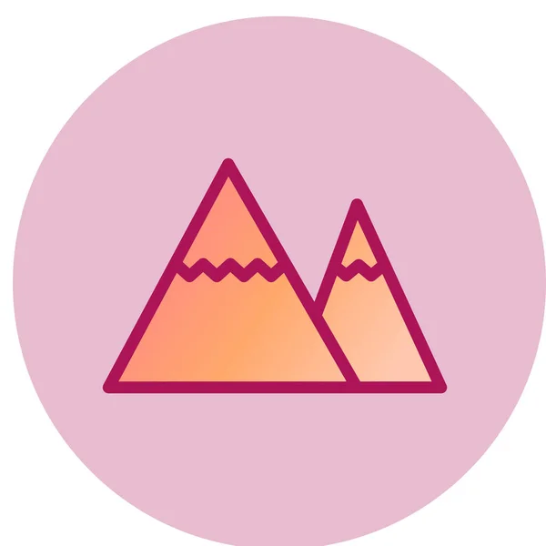 Mouhntain Simple Icon Vector Illustration — Vetor de Stock