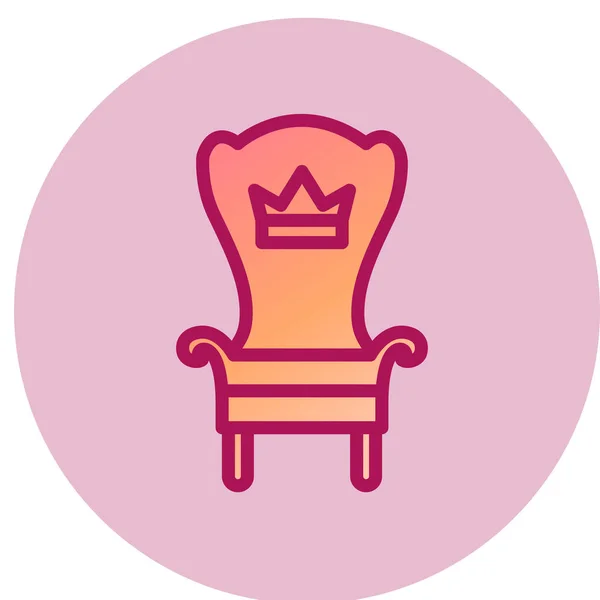 Throne Icon Vector Illustration — 스톡 벡터