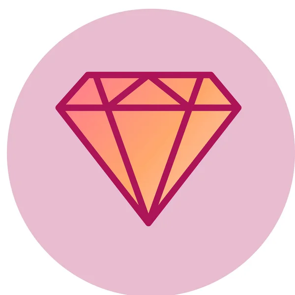 Icono Diamante Vector Ilustración — Vector de stock