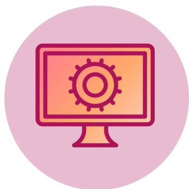 bilgisayar ayarı vektör simgesi