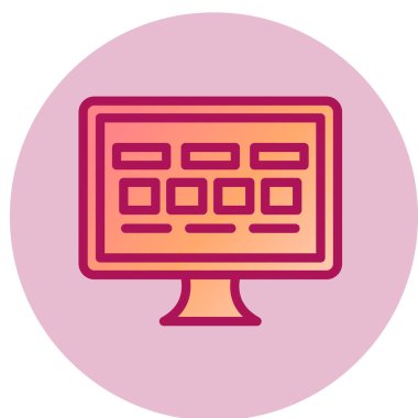 Ön uç simgesi, vektör illüstrasyonu