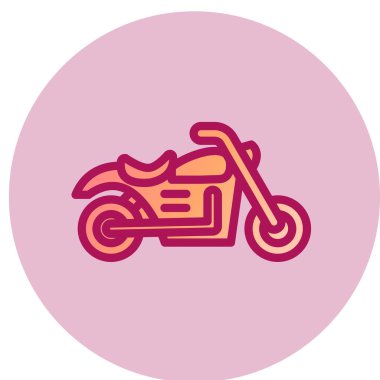 motosiklet simgesi, vektör illüstrasyonu