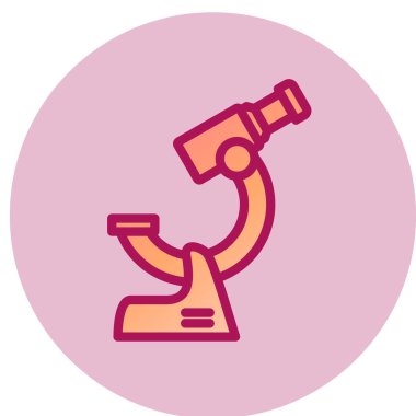 Mikroskop simgesi vektör çizimi