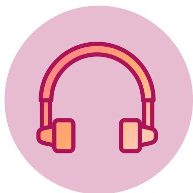 kulaklık simgesi vektör illüstrasyonu