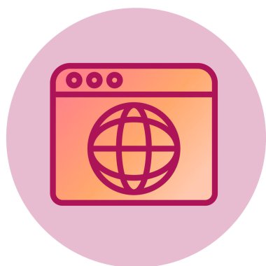 tarayıcı pencere simgesi. vektör illüstrasyonu