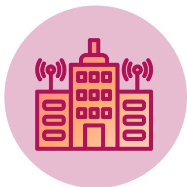 Kentsel ikon, vektör illüstrasyonu