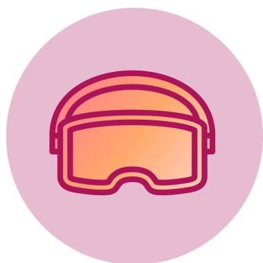 Vr Gözlük simgesi, vektör illüstrasyonu