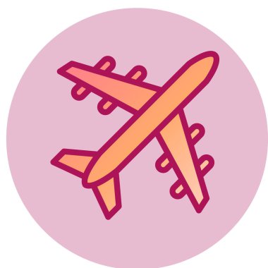 uçak ikonu vektör illüstrasyonu