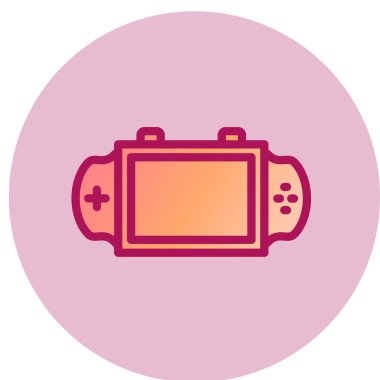 Video Konsolu simgesi, vektör illüstrasyonu