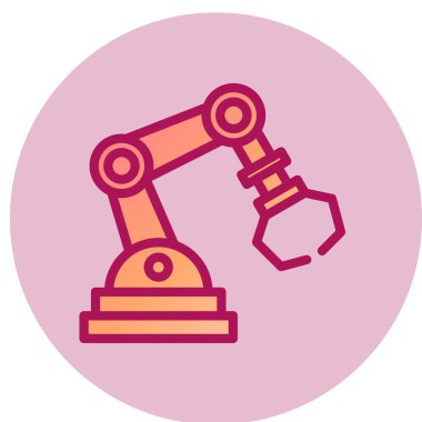 Robotik kol vektör simgesi modern basit illüstrasyon