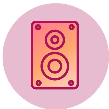 Hoparlör simgesi, vektör illüstrasyonu