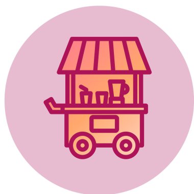 Sokak yemeği ikonu. vektör illüstrasyonu