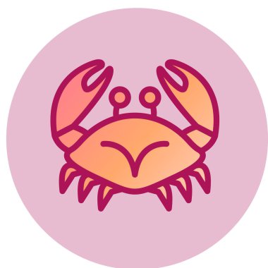 Yengeç simgesi vektör illüstrasyonu