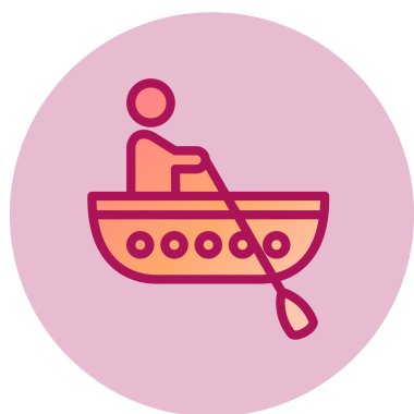 Rafting simgesi, vektör illüstrasyonu