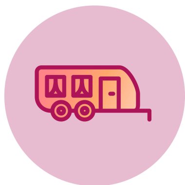 Vanity van simgesi, vektör illüstrasyonu