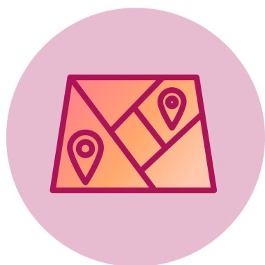 Harita Bulucu simgesi, vektör illüstrasyonu