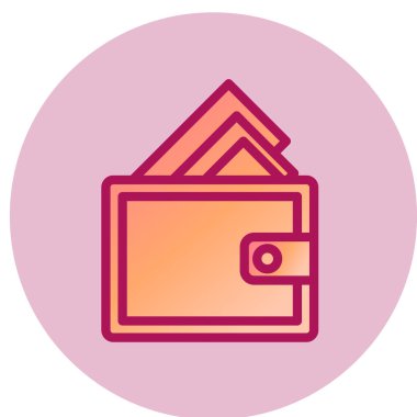 cüzdan ikonu vektör illüstrasyonu