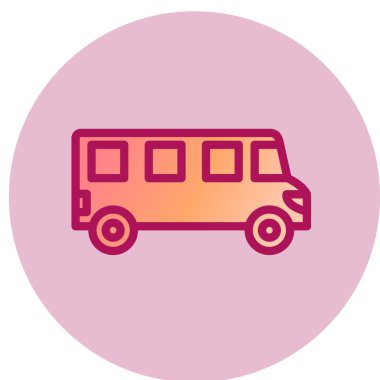 bus simgesi vektör illüstrasyonu