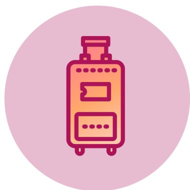 seyahat çantası ikonu. vektör illüstrasyonu