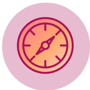 Pusula Yönü simgesi, vektör illüstrasyonu 